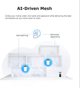 TP-Link Deco XE75 (3-pack) AXE5400 Tri-Band Whole Home Mesh WiFi 6E System (Like New)