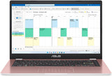 ASUS Vivobook 14 E410KA 14" Full HD Laptop, Intel Celeron N4500, 4GB RAM, 128GB eMMC, Windows 11 S Mode, Pink (Very Good)