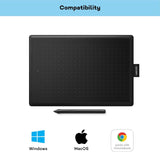One by Wacom Medium, Pen Tablet, incl. battery-free Wacom Pen 2K