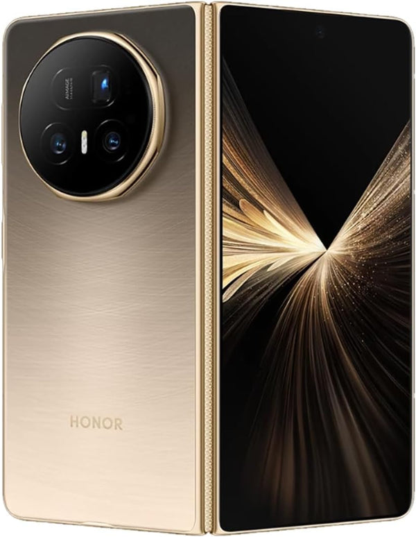 HONOR Magic V5 5G (MBH-N49) AI Mobile Phone, Sim Free, 512GB Storage 16GB RAM, Dual SIM, Android 15, Folding Screen Smartphone - Dawn Gold