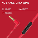 HyperX Cloud Earbuds II - Wired Gaming Earbuds 14mm Driver Built-in Microphone | 4 Ear Plug Sizes | 3.5mm Connector | Hard Case | PC, Console & Mobile Compatibility | Red