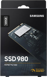 Samsung 980 500 GB PCIe 3.0 (up to 3500mbs) NVMe M.2 Internal Solid State Drive (SSD) (MZ-V8V500BW) (Like New)